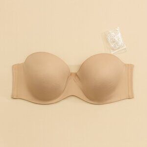 Ambrielle Strapless Underwire Bra Nude Molded Convertible Everyday Fit 42DD